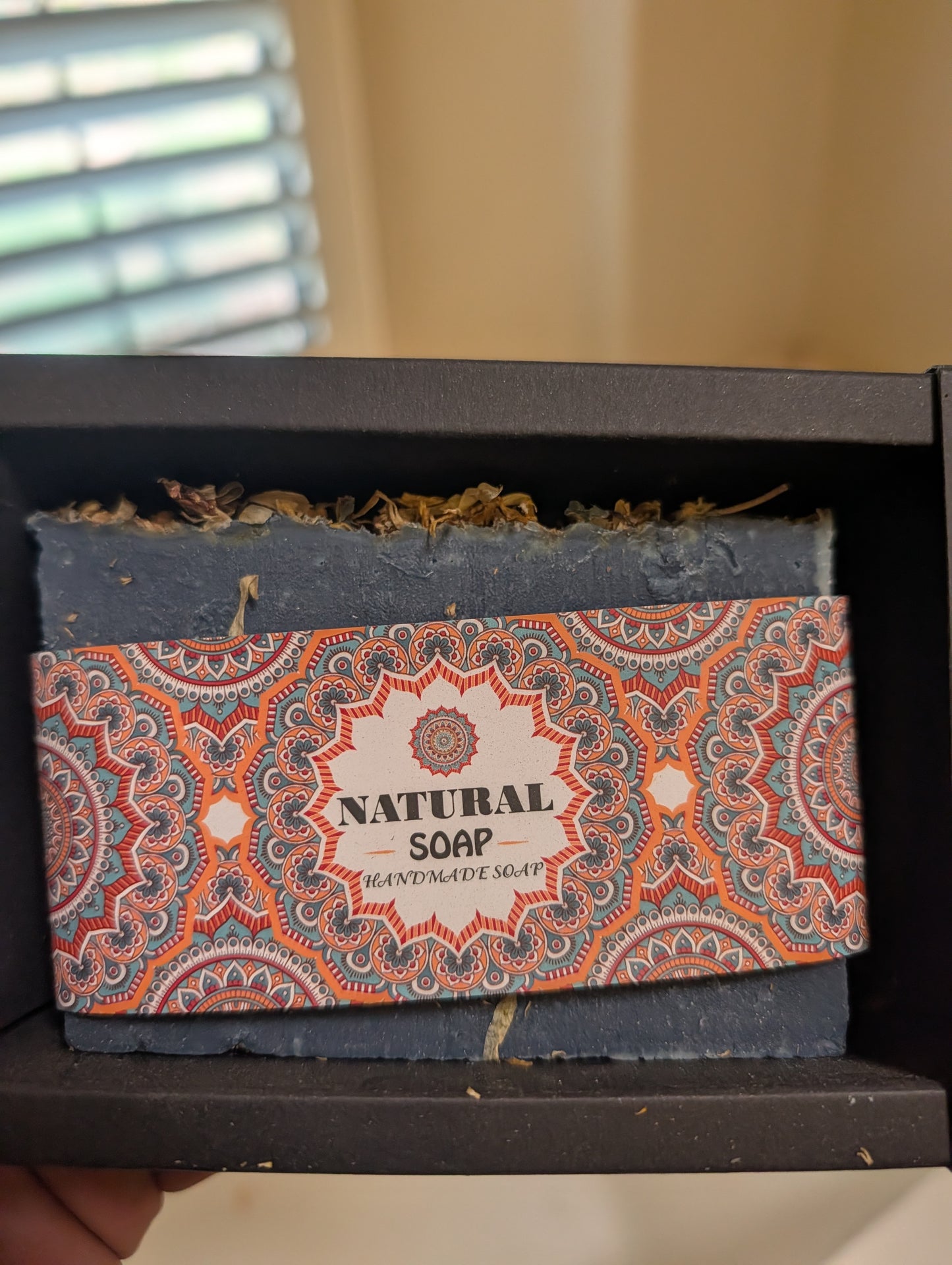 Artesian Herbal Soaps - 100% Beef Tallow- Antimicrobial, Antiviral, Antifungal- -with Bamboo Holder & Sisal Scrub Bag - 5 Thieves ESSENTIAL OIL- ORGANIC - Color Blue -FREE SHIPPING