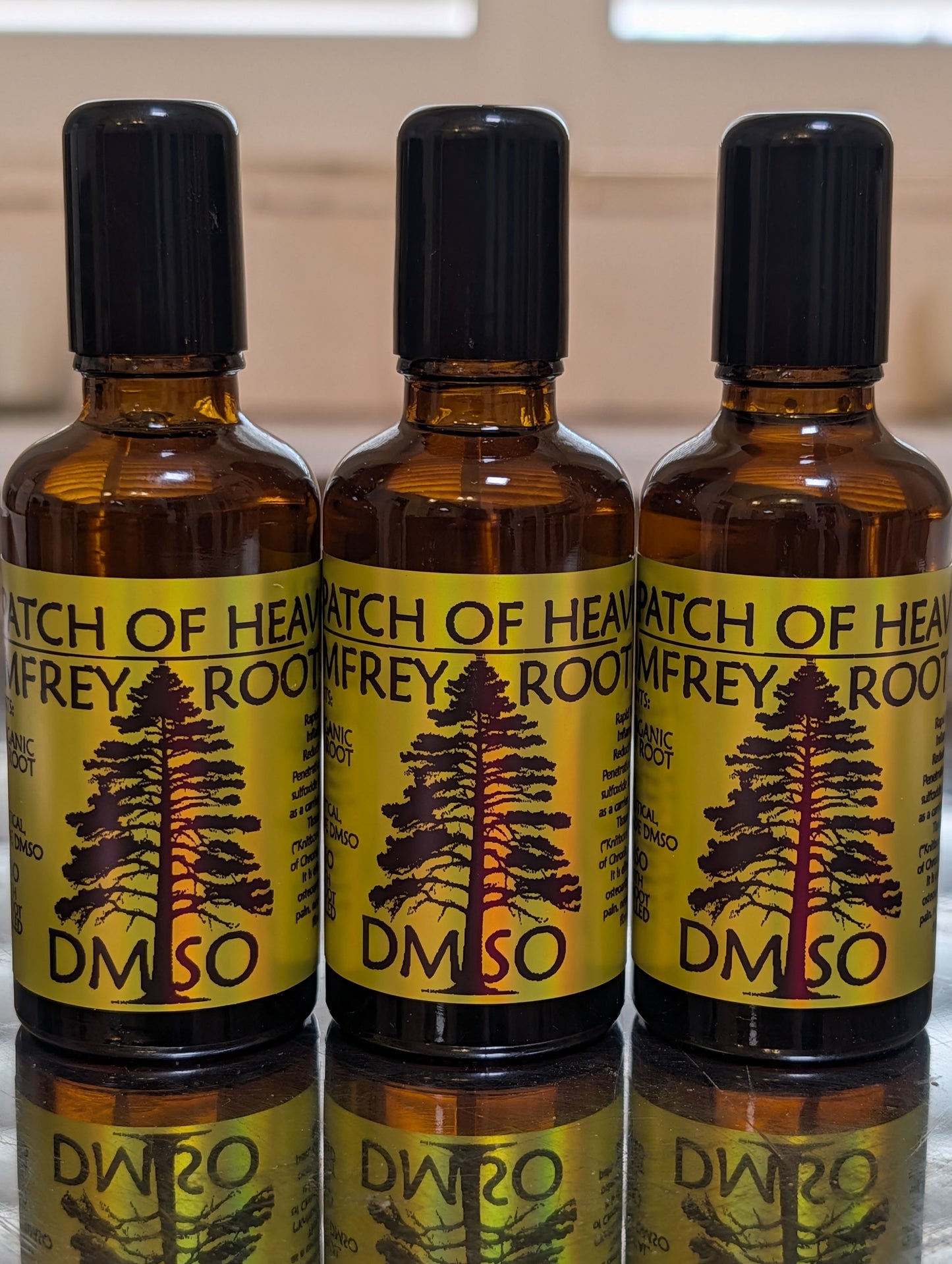 Medicinal Rollerball - 99.9 PURE DMSO infused with ORGANIC Comfrey Root - 70% DMSO INFUSION 30% DISTILLED WATER- 50ml SHIPS FREE