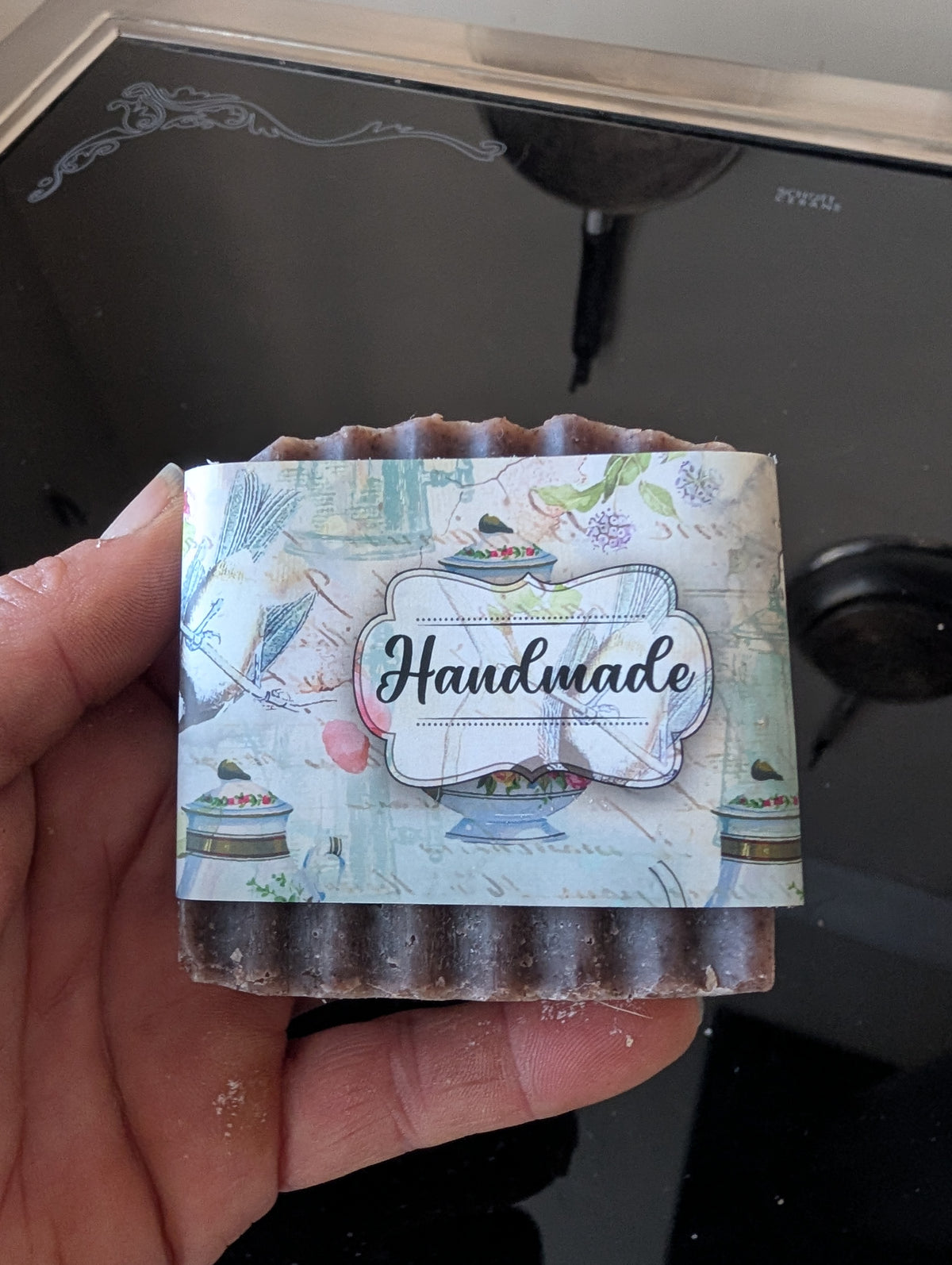 Artesian Herbal Soaps - 100% Beef Tallow -Antimicrobial, Antiviral, Antifungal- -with Bamboo Holder & Sisal Scrub Bag - Rose Chamomile ESSENTIAL OIL- ORGANIC - Color purple-FREE SHIPPING