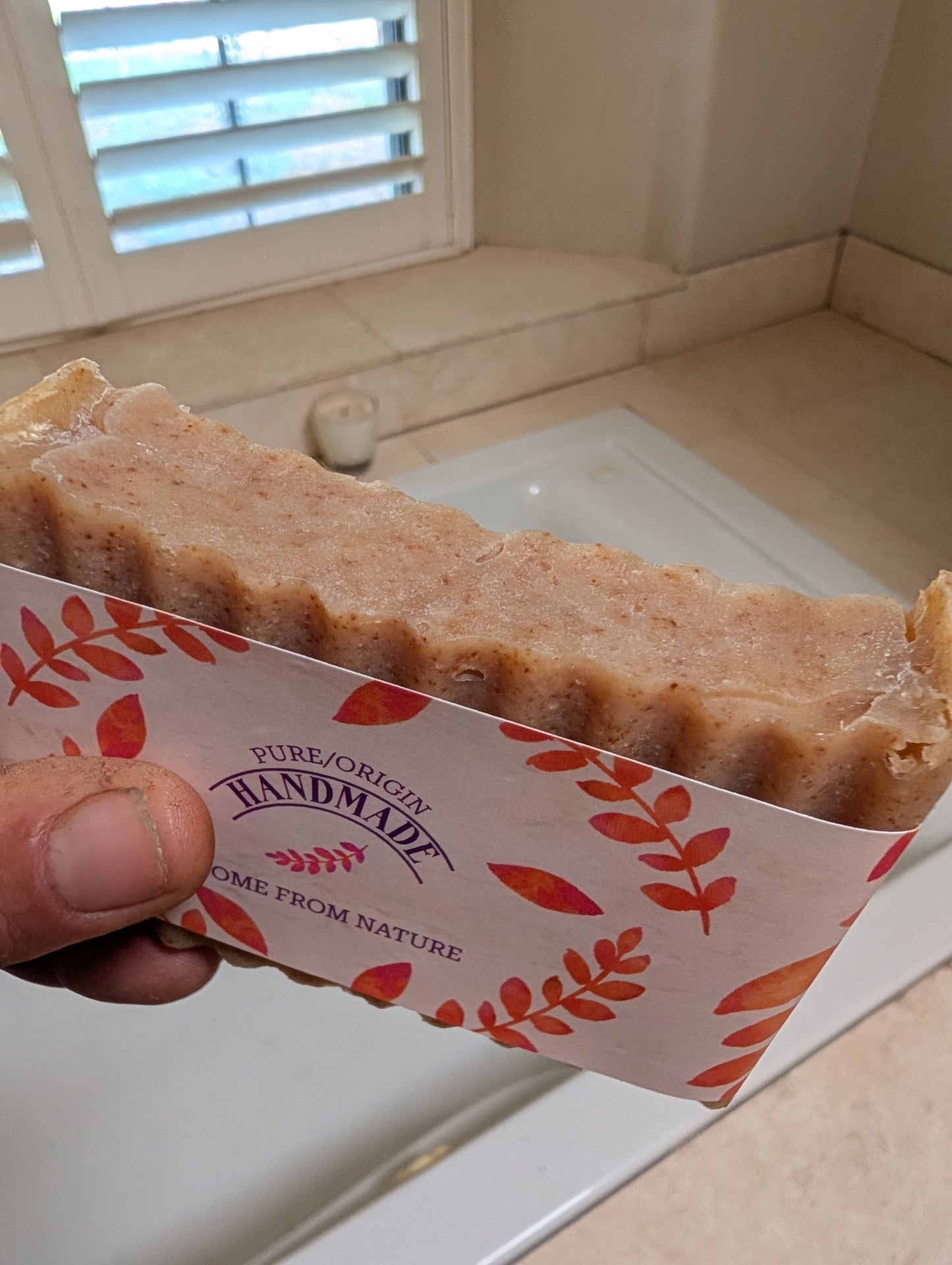 Artesian Herbal Soaps - Neem - Sweet Almond- Coconut- For Skin Issues- -with Bamboo Holder & Sisal Scrub Bag -Sandlewood - Jasmine ESSENTIAL OIL- ORGANIC - Color Mauve -FREE SHIPPING