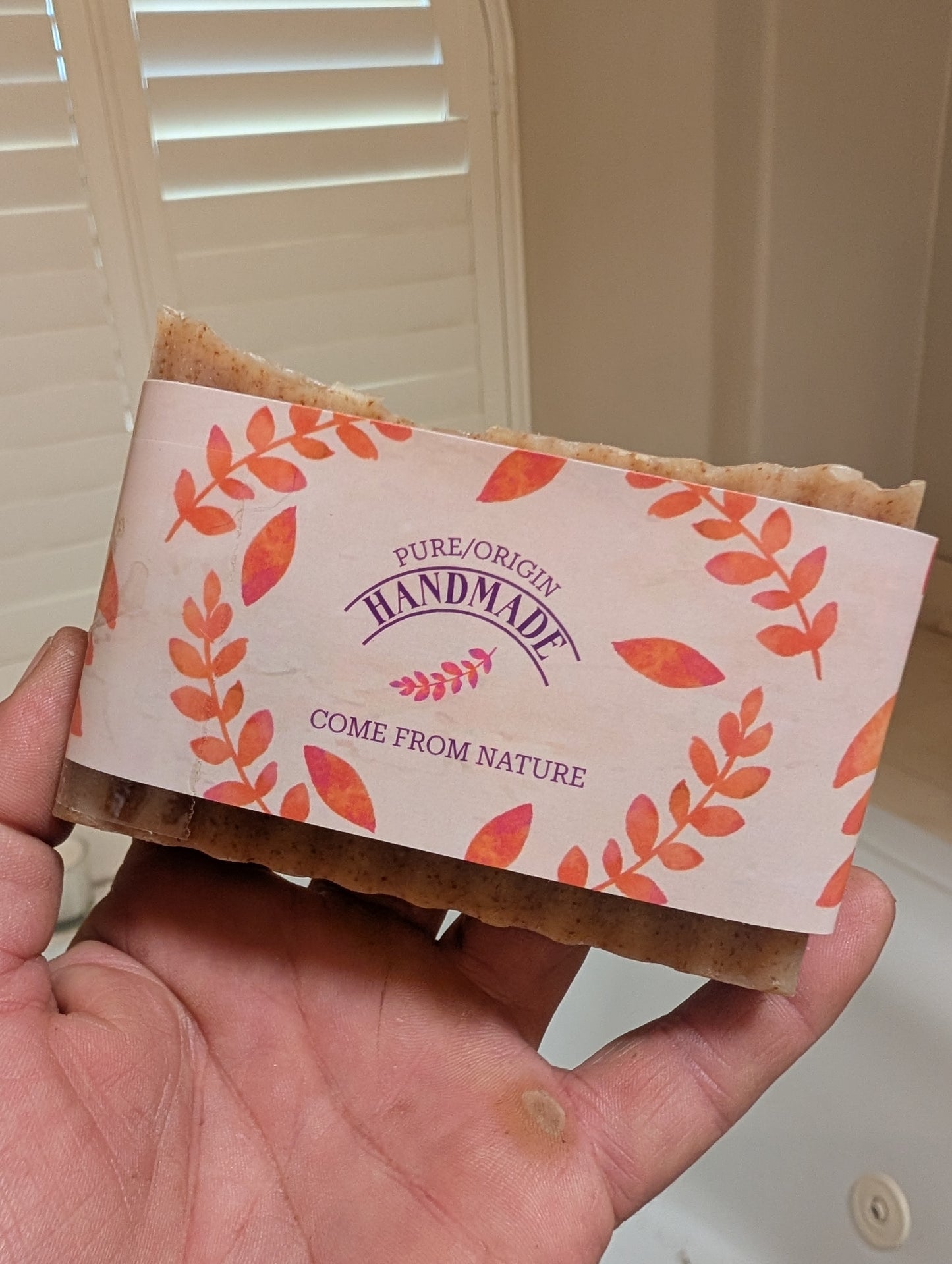Artesian Herbal Soaps - Neem - Sweet Almond- Coconut- For Skin Issues- -with Bamboo Holder & Sisal Scrub Bag -Sandlewood - Jasmine ESSENTIAL OIL- ORGANIC - Color Mauve -FREE SHIPPING