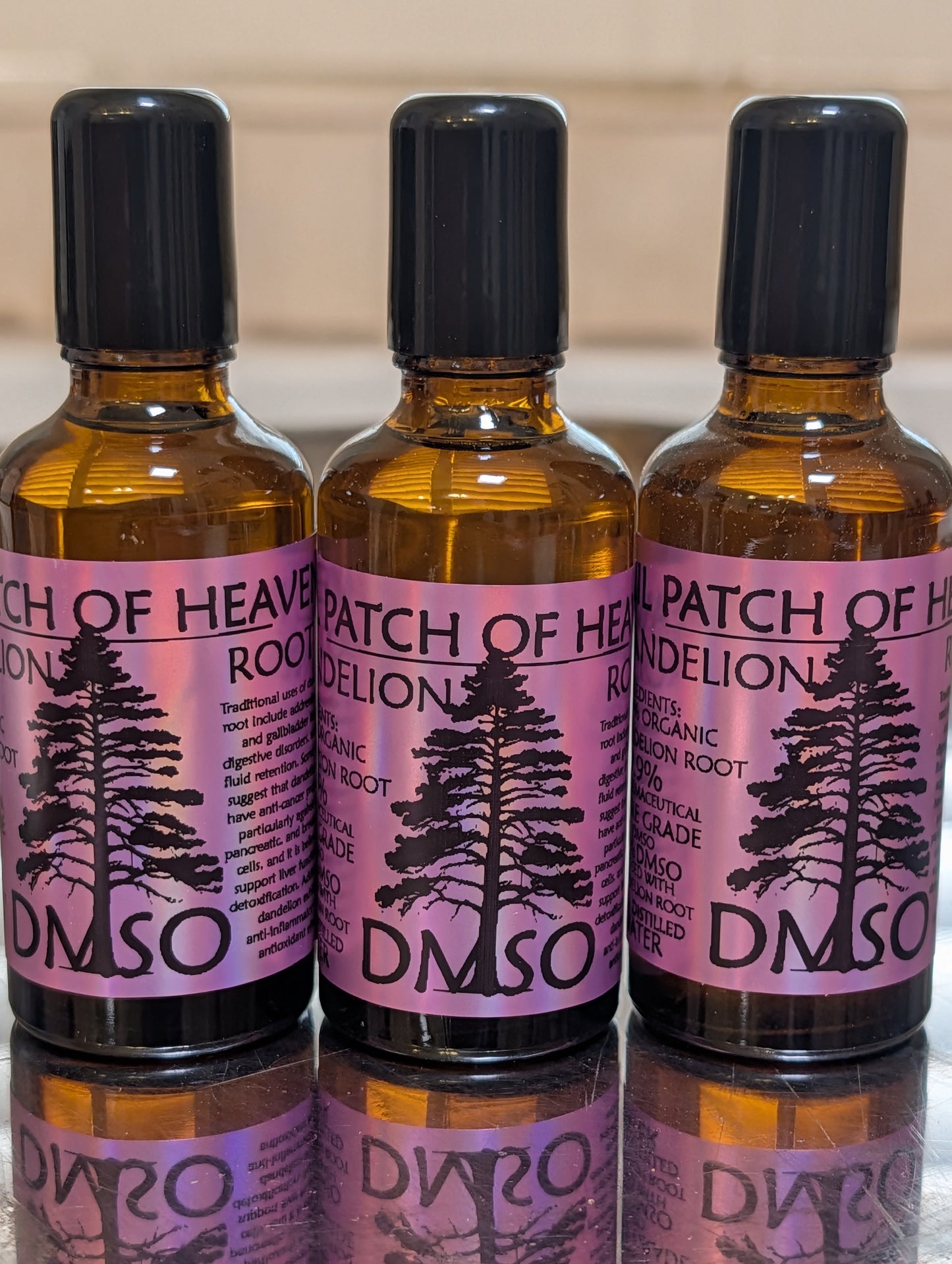 Medicinal Rollerball - 99.9 PURE DMSO infused with ORGANIC Dandelion Root- 70% DMSO INFUSION 30% DISTILLED WATER- 50ml SHIPS FREE