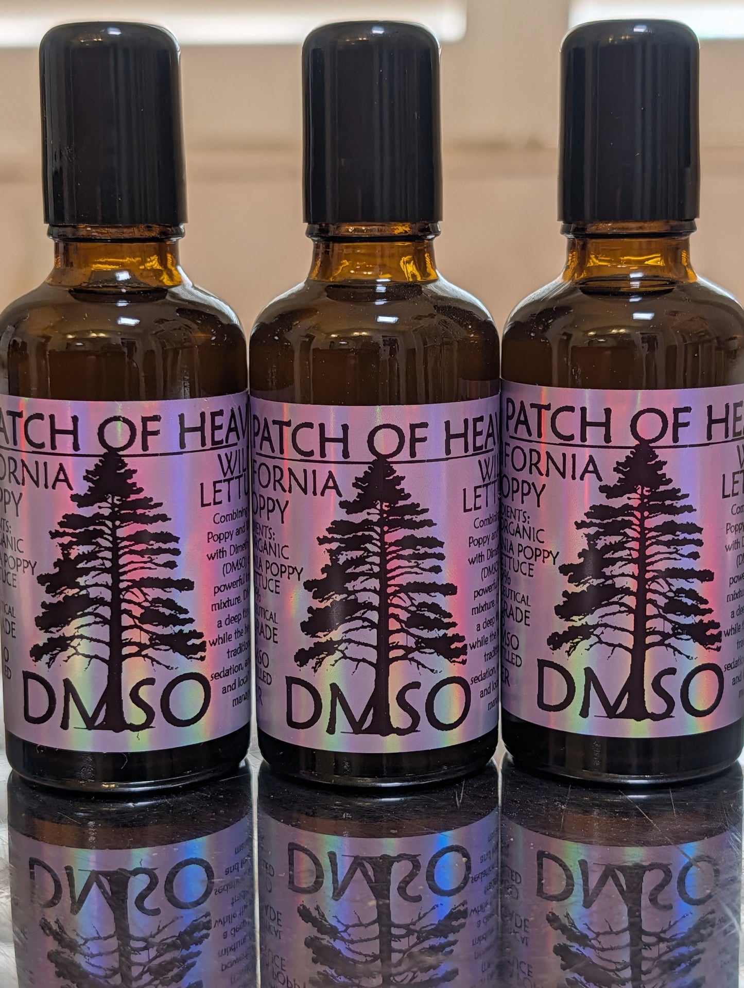 Medicinal Rollerball - 99.9 PURE DMSO infused with ORGANIC California Poppy - Wild Lettuce - 70% DMSO INFUSION 30% DISTILLED WATER- 50ml SHIPS FREE