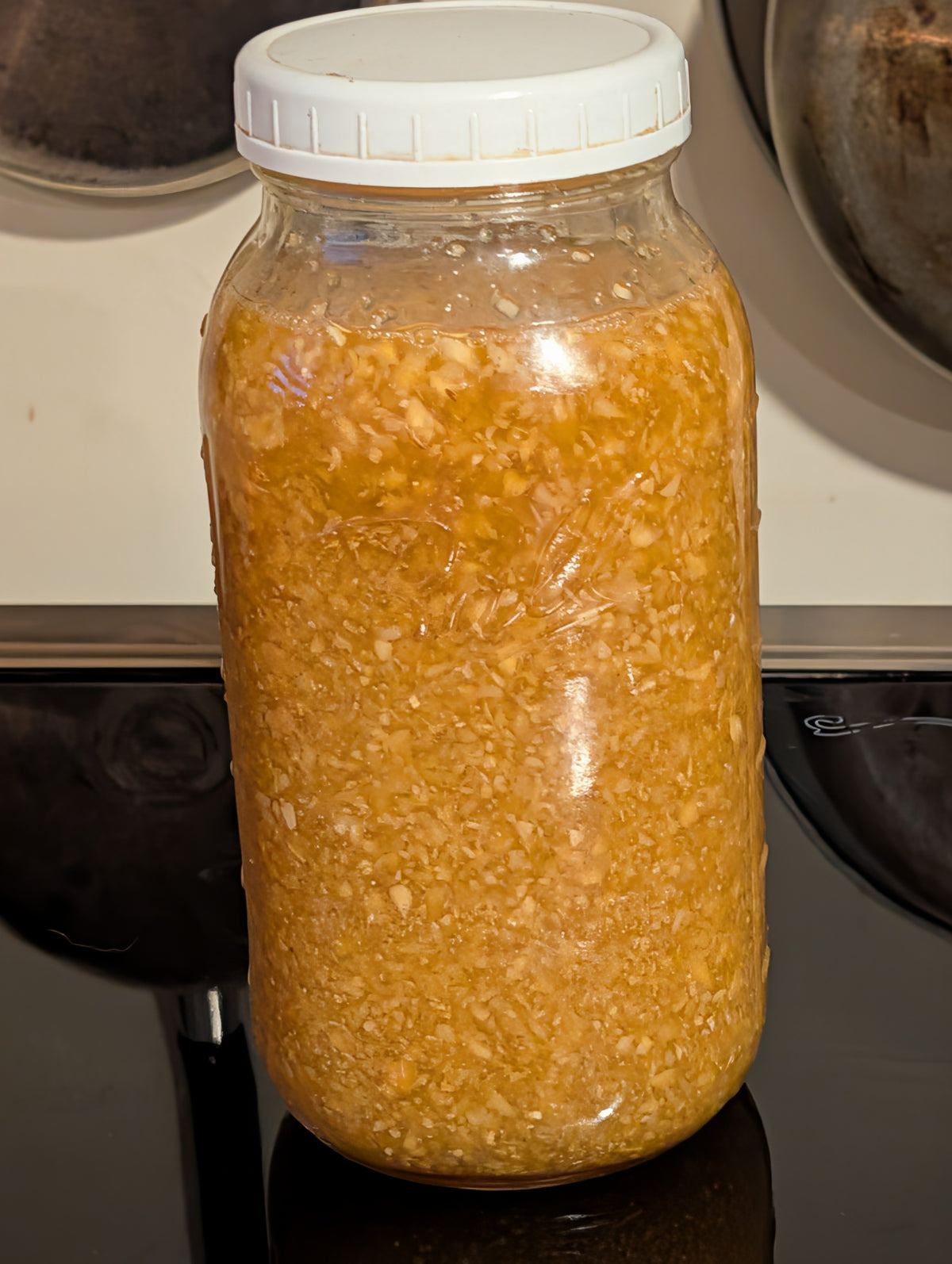 Fermented Organic Garlic in RAW Honey - 4 oz Glass - Garlic Kills Parasites -FREE SHIPPING