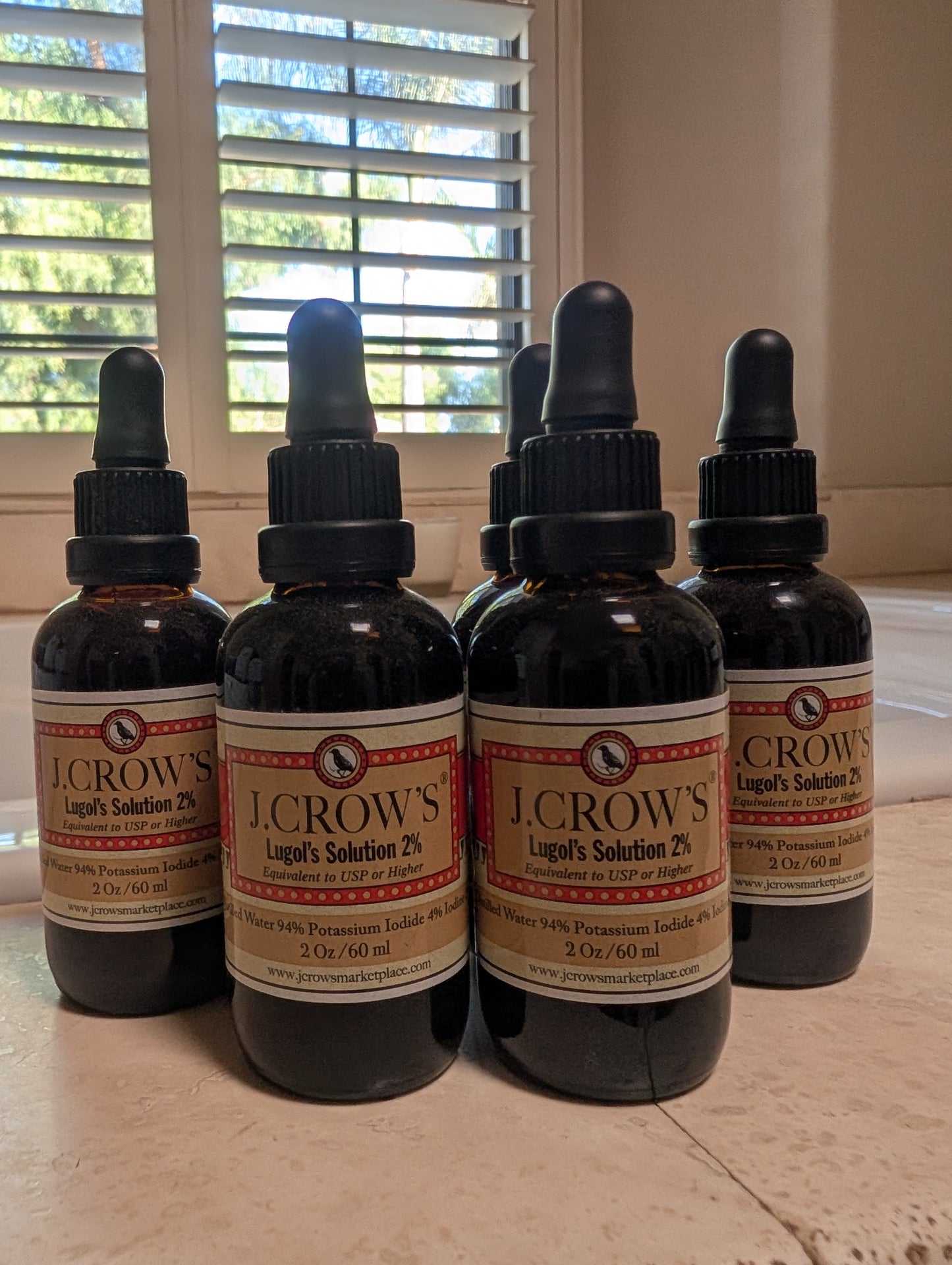 J. Crows 2% Iodine - The Original Lugols Iodine /2oz, 60ml
