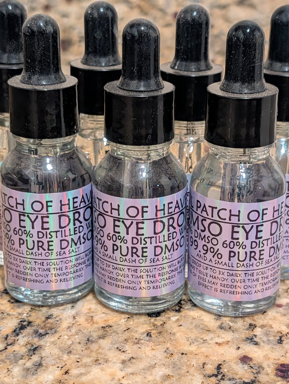 Medicinal DMSO Eye Drops 15ml -Glass Bottle- 40%DMSO - 60%DISTILLED WATER - PINCH OF SALT- EYE REPAIR- FREE SHIPPING