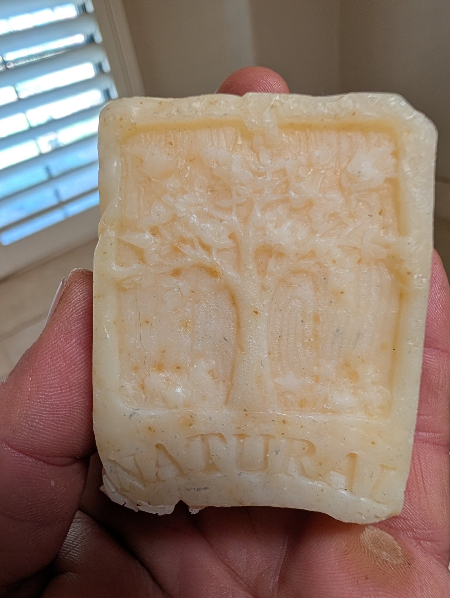 Artesian Herbal Soaps-with Bamboo Holder & Sisal Scrub Bag -50% Pork Lard 50% Coconut Oil ,Sweet Orange, -ESSENTIAL OIL-5 Soaps- conditioning  - Off White,-FREE SHIPPING
