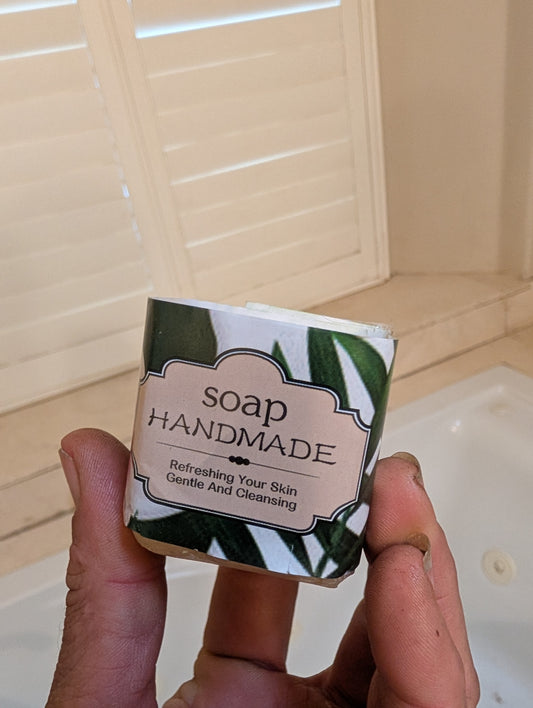 Artesian Herbal Soaps - Moisturizing- -with Bamboo Holder & Sisal Scrub Bag -50% Pork Lard 50% Coconut Oil Orange ESSENTIAL OIL- ORGANIC - Off White -FREE SHIPPING