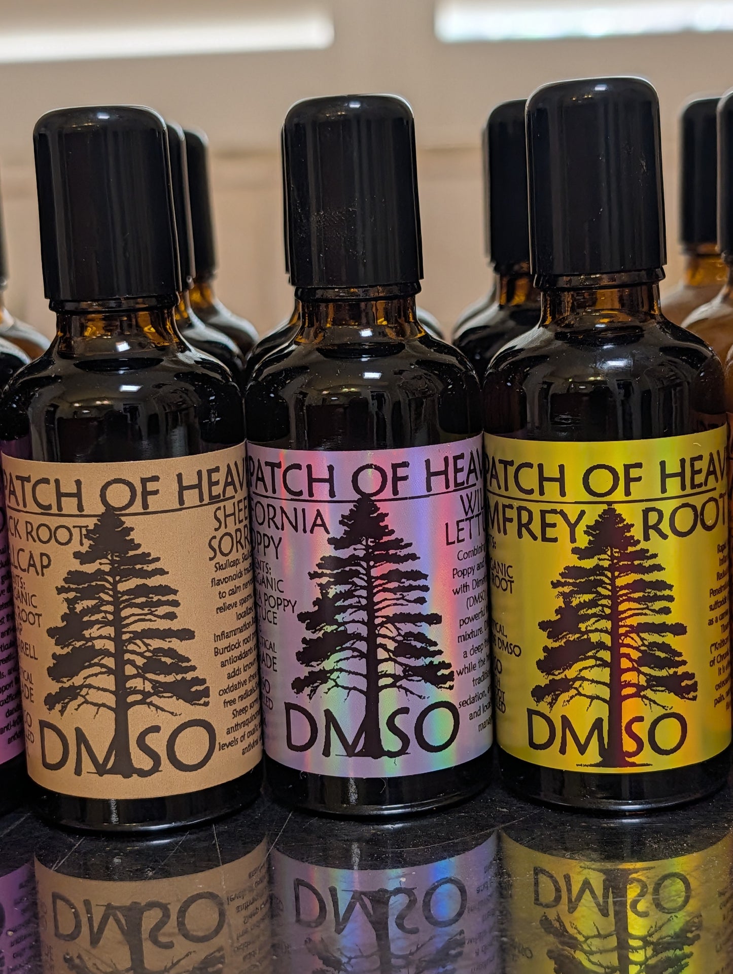 Medicinal Rollerball - ACHY BREAKY PAIN & INFLAMMATION PACK-7 BOTTLES-99.9 PURE DMSO infused with ORGANIC - 70% DMSO INFUSION 30% DISTILLED WATER- 50ml SHIPS FREE