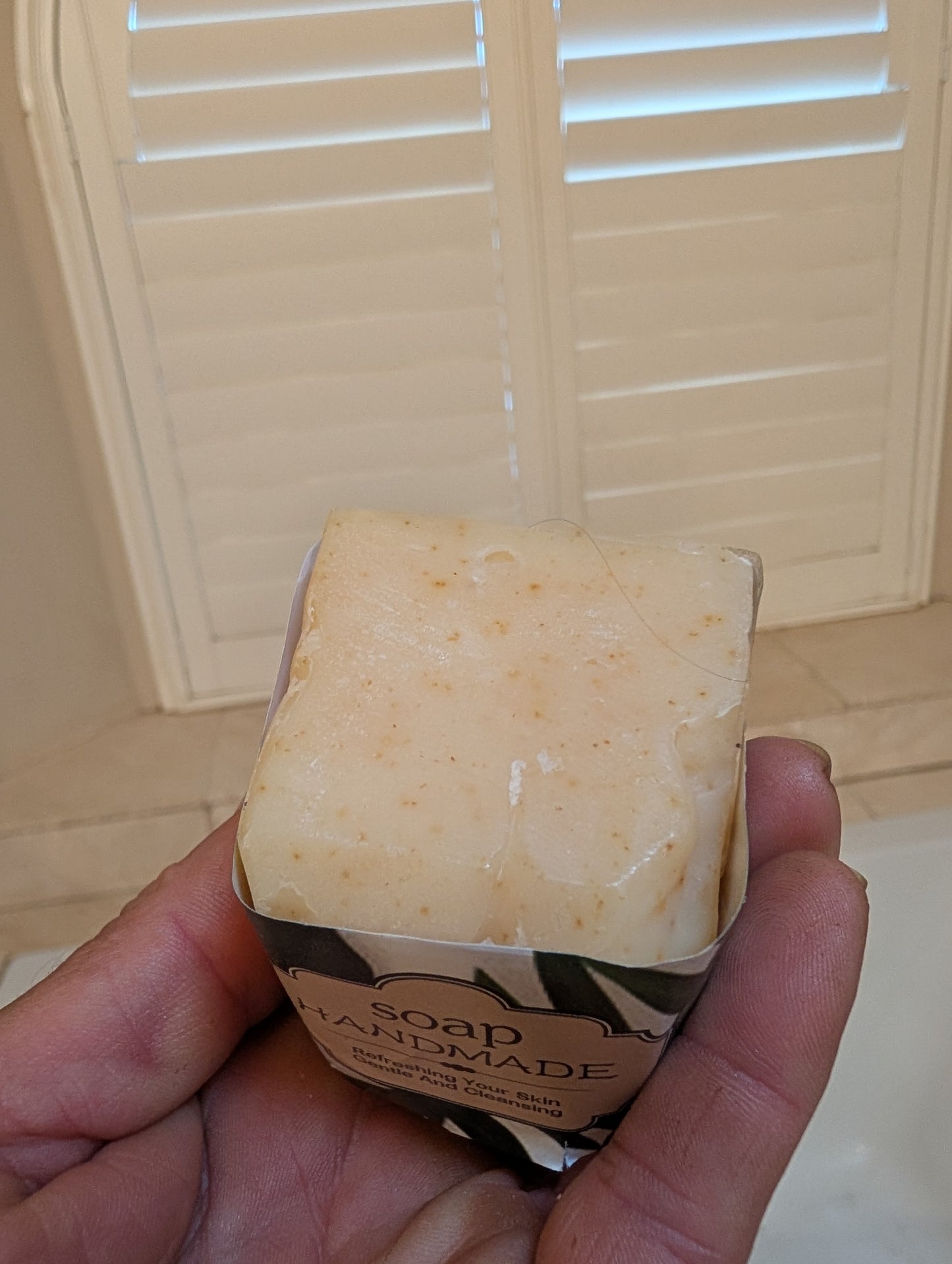 Artesian Herbal Soaps - Moisturizing- -with Bamboo Holder & Sisal Scrub Bag -50% Pork Lard 50% Coconut Oil Orange ESSENTIAL OIL- ORGANIC - Off White -FREE SHIPPING