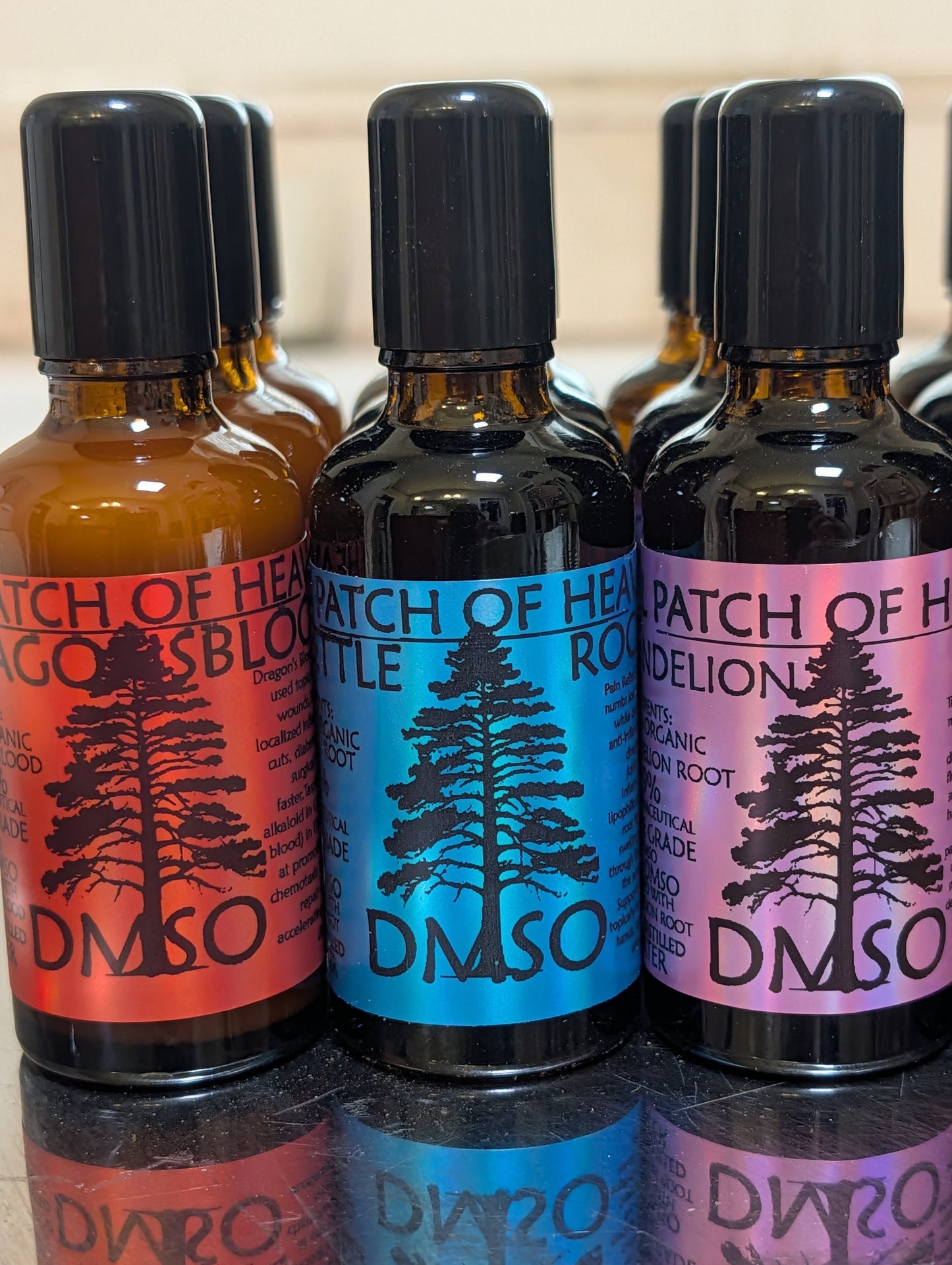 Medicinal Rollerball - ACHY BREAKY PAIN & INFLAMMATION PACK-7 BOTTLES-99.9 PURE DMSO infused with ORGANIC - 70% DMSO INFUSION 30% DISTILLED WATER- 50ml SHIPS FREE